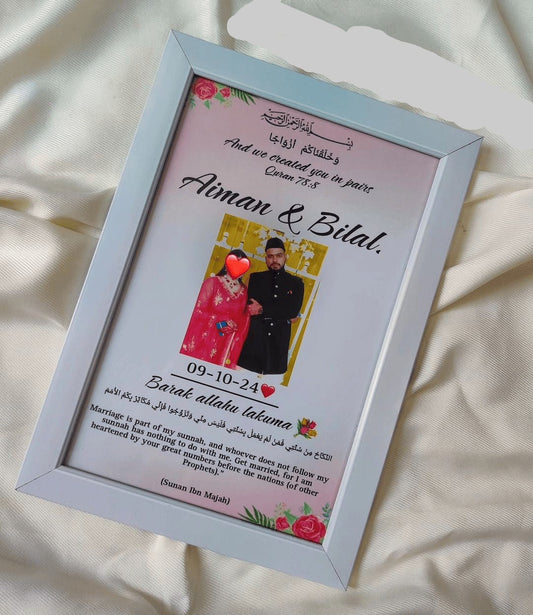 Customized Wedding Couple Gift Photo Frame